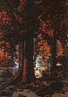Maxfield Parrish Canvas Paintings - Golden Hours